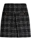 Liu •jo Bouclé Mini Skirt In Black