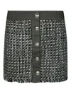 Liu •jo Bouclé Mini Skirt In Black
