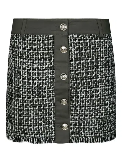 Liu •jo Bouclé Mini Skirt In Black