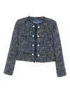 Liu •jo Cropped Casual Jacket In Multi