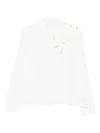 Liu •jo Bow-detail Button-fastening Top In White