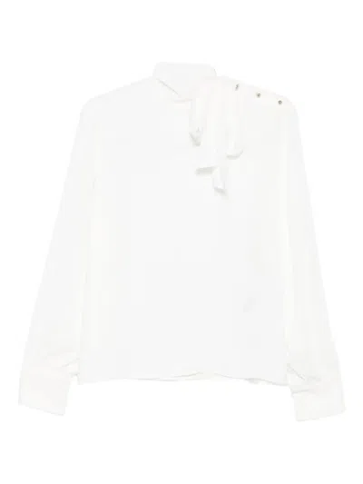 LIU •JO BOW-DETAIL BUTTON-FASTENING TOP