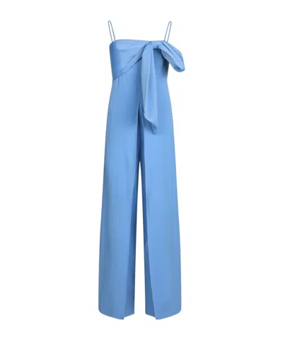 Liu •jo Liu Jo Light Blue Long Jumpsuit With Bow