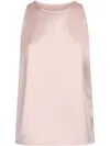 Liu •jo Liu Jo Pink Satin Top With A Bow In Pink