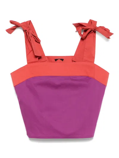 Liu •jo Bow-detail Top In Red