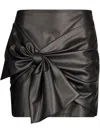 Liu •jo Black Mini Skirt With Bow In Black
