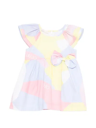 Liu •jo Babies' Bow-detail Dress In Yellow