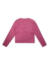 Liu •jo Bows Ribbed Cardigan In Pink