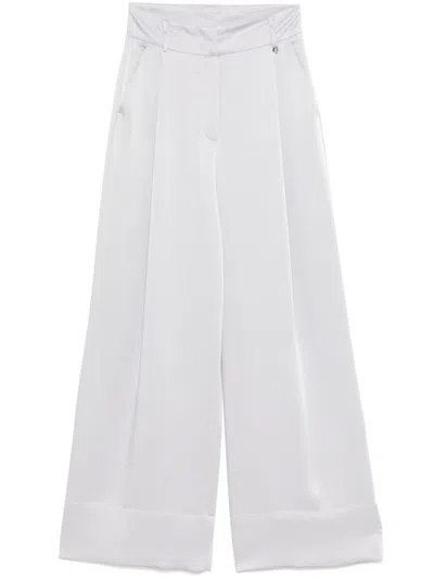 Liu •jo Liu Jo Box-pleat Light Grey Trousers
