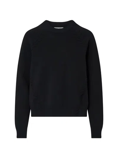 Liu •jo Boxy Sweater With Braided Details In Black