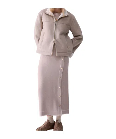 Liu •jo Boxy Synthetic Shearling Coat In Neutral