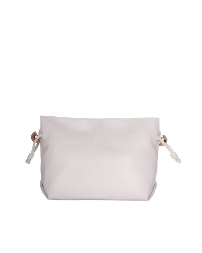 Liu •jo Liu Jo Braided Chain Eco-leather Shoulder Bag In Cream