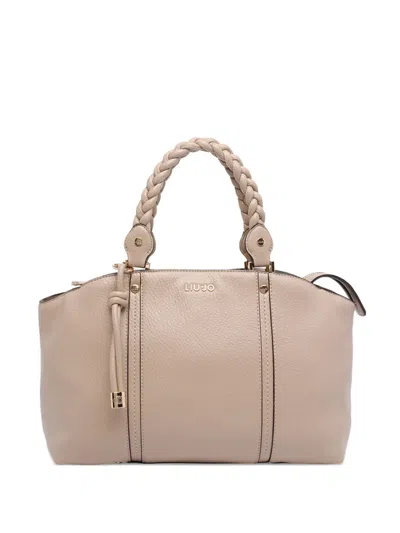 Liu •jo Braided-handle Handbag In Neutral