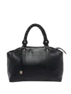 Liu •jo Braided-handle Satchel Bag In Black