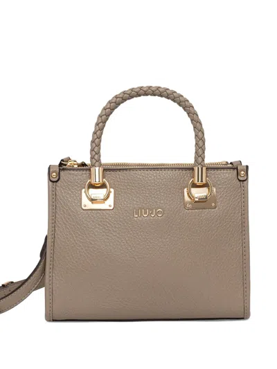Liu •jo Braided-handle Satchel In Brown