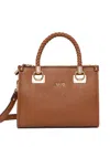 Liu •jo Braided-handle Tote Bag In Brown
