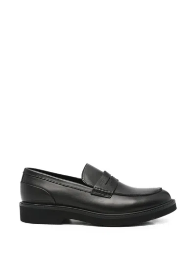 Liu •jo Brando Leather Loafers In Black