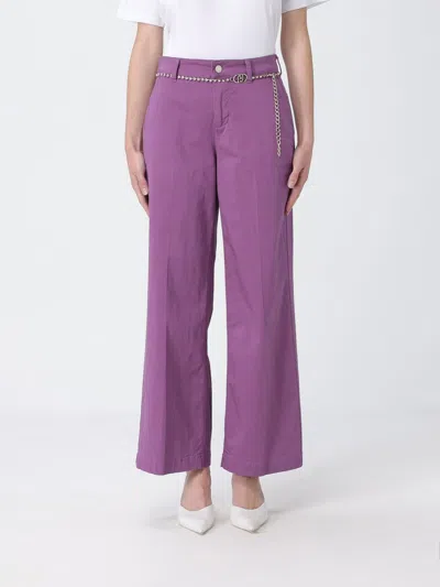 Liu •jo Pants Woman Liu Jo In Purple