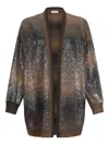 Liu •jo Liu Jo Brown Cardigan With Sequin Details In Brown