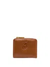 Liu •jo Brown Faux Leather Wallet With Logo In Brown