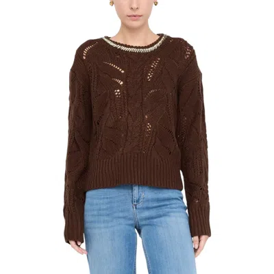 Liu •jo Brown Marabou Sweatshirt