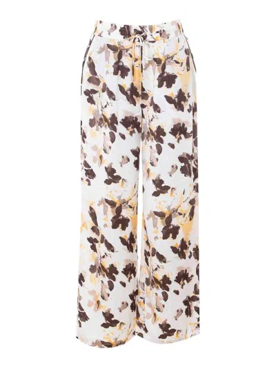 Liu •jo Brown Shades Pants In White
