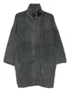 Liu •jo Buckle-collar Coat In Gray