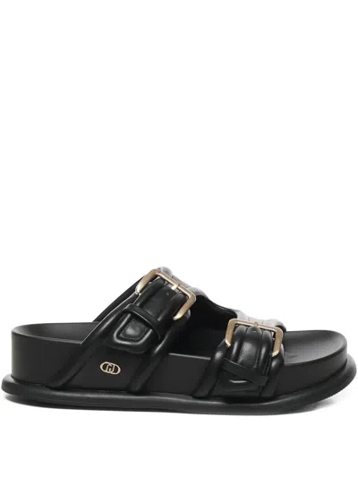 Liu •jo Buckle-detail Platform Flat Sandals
