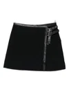 Liu •jo Buckled Mini Skirt In Black