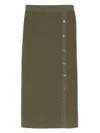 Liu •jo Button-detail Midi Skirt In Green