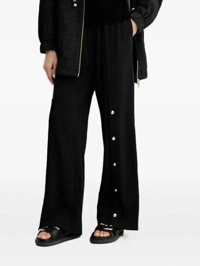 Liu •jo Button-detail Pants In Black