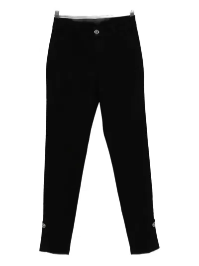 Liu •jo Button-detailed Trousers In Black