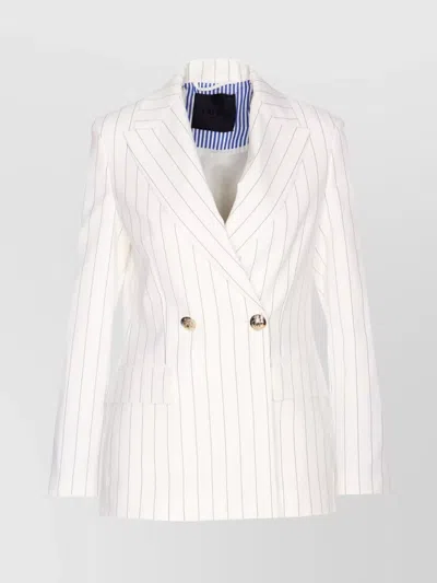 Liu •jo Button Detailing Striped Pattern Blazer