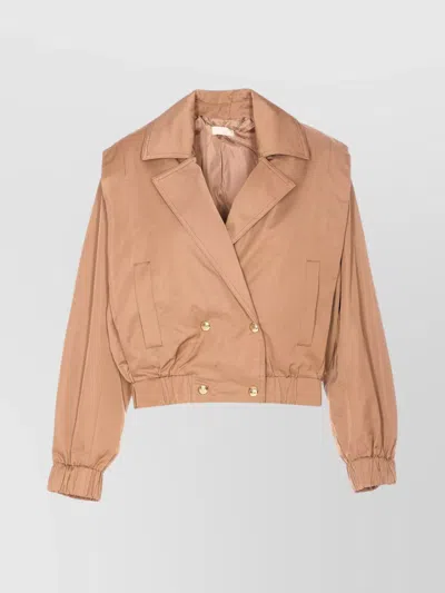 Liu •jo Button Detailing Tailored Jacket In Brown