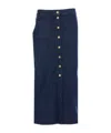 Liu •jo Button-down Denim Skirt In Blue
