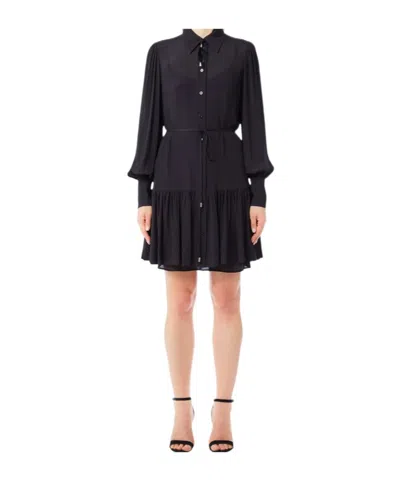 Liu •jo Button Dress In Blue