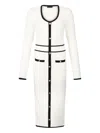 Liu •jo Button-embellished Midi Dress In White