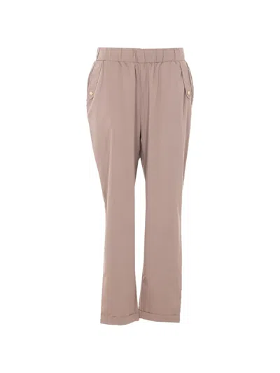 Liu •jo Button-embellished Trousers In Neutral