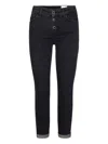 Liu •jo Skinny Jeans With Cuffs In Dark Gray In Blue