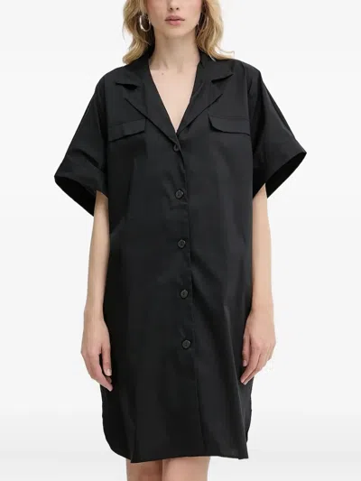 Liu •jo Button-fastening Belted Shirt Dress In Black