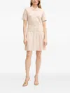 Liu •jo Button-fastening Mini Dress In Brown
