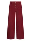 Liu •jo Button-fastening Patch-pocket Flared Trousers In Red