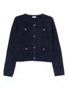 Liu •jo Button-up Cardigan In Blue