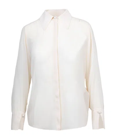 Liu •jo Button-up Long Sleeve Shirt In Neutral