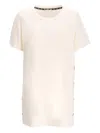 Liu •jo Crewneck T-shirt With Side Buttons Split In White