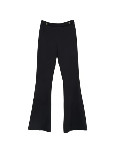 Liu •jo Button-detail Flared Trousers In Blue