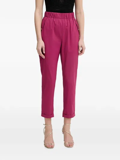 Liu •jo Button-detail Trousers In Pink