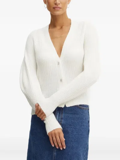 Liu •jo Buttoned Cardigan In White