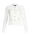 Liu •jo Liu Jo Fitted White Jacket With Classic Collar And Decorative Buttons In White