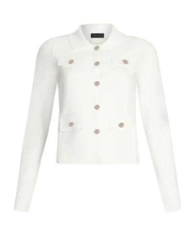 Liu •jo Buttoned Long-sleeve Casual Jacket In White